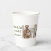 Gobelets En Papier Collage moderne Trois photo Thanksgiving (Verso)