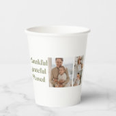 Gobelets En Papier Collage moderne Trois photo Thanksgiving (Recto)