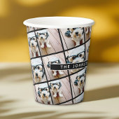 Gobelets En Papier Collage photo de 4 Carrés sur toute l'année - Nom 