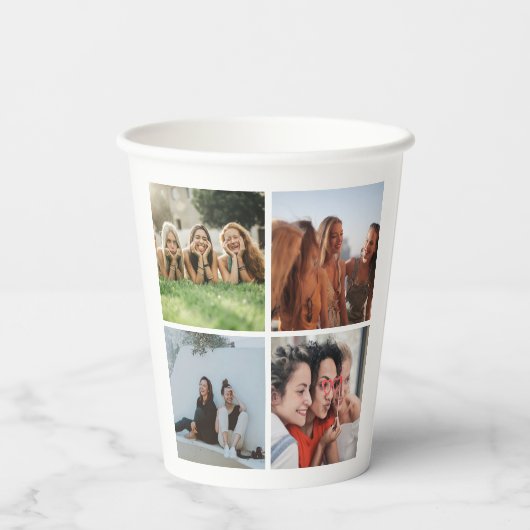 Gobelets En Papier Collage photo moderne simple (Verso)