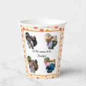 Gobelets En Papier Collage photo personnalisé de dinde graisseuse (Recto)