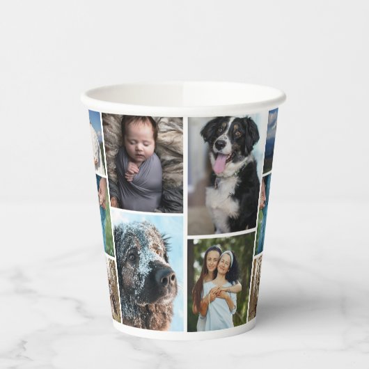 Gobelets En Papier Collage photo simple 7 Photos répétées (Gauche)