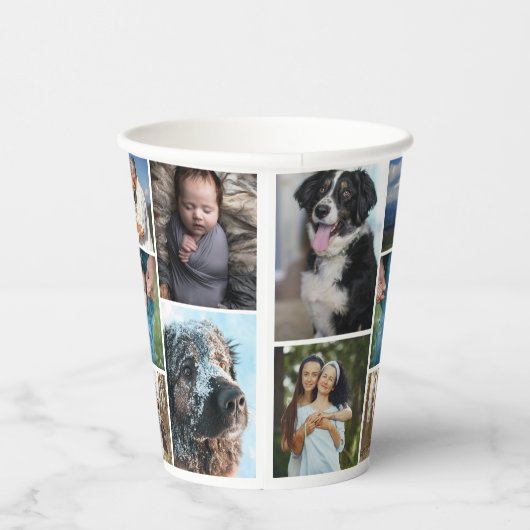 Gobelets En Papier Collage photo simple 7 Photos répétées (Droite)