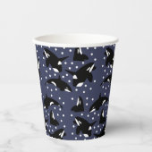 Gobelets En Papier Collection d'animaux de l'Arctique - Orques (Recto)