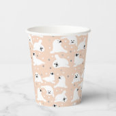 Gobelets En Papier Collection d'animaux de l'Arctique - Phoques (Verso)