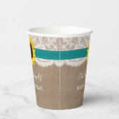 Gobelets En Papier Collection de Mariages de tournesol rustique - Tur (Droite)