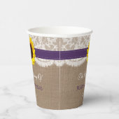 Gobelets En Papier Collection de Mariages de tournesol rustique - vio (Droite)