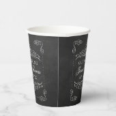Gobelets En Papier Collection de Mariages Ornate Chalkboard (Droite)