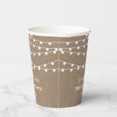 Gobelets En Papier Collection de Mariages Rustic Burlap (Droite)