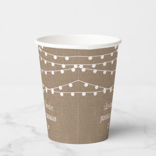Gobelets En Papier Collection de Mariages Rustic Burlap (Droite)