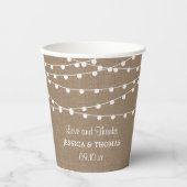 Gobelets En Papier Collection de Mariages Rustic Burlap (Recto)