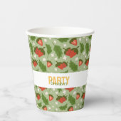 Gobelets En Papier Collection de Motifs de paniers de fruits - Fraise (Recto)