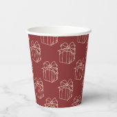 Gobelets En Papier Collection de Noël simple - Présente (Verso)