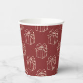 Gobelets En Papier Collection de Noël simple - Présente (Gauche)