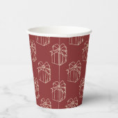 Gobelets En Papier Collection de Noël simple - Présente (Droite)