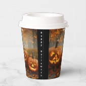 Gobelets En Papier Collection famille Citrouille éffrayante (Droite)