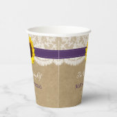 Gobelets En Papier Collection Rustique de Mariages de tournesol Kraft (Droite)