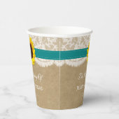 Gobelets En Papier Collection Rustique de Mariages de tournesol Kraft (Droite)