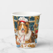 Gobelets En Papier Collie Holiday Baking : Festive Christmas (Recto)