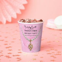 Collier Perle Rose Élégant 21e Anniversaire