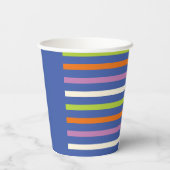 Gobelets En Papier Color Pop Stripes design rayé moderne (Verso)