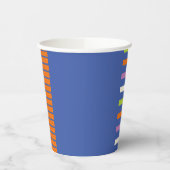 Gobelets En Papier Color Pop Stripes design rayé moderne (Gauche)