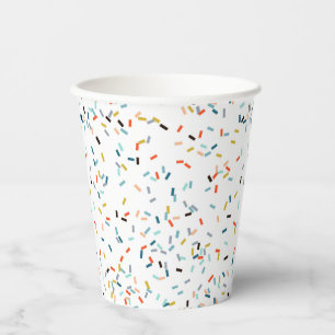 Gobelets En Papier Coloré Confetti Motif Automne
