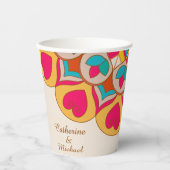 Gobelets En Papier Coloré Ethnic Mandala Bold & Bright Mariage (Recto)