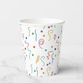Gobelets En Papier Colored Party Confetti Pattern (Verso)
