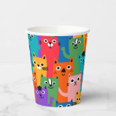 Gobelets En Papier Colorful cats (Gauche)