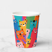 Gobelets En Papier Colorful cats (Droite)
