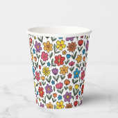 Gobelets En Papier Colorful Cute Spring Flowers Paper Cups (Droite)