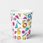 Gobelets En Papier Colorful Eighties 80's Retro Motif géométrique (Droite)
