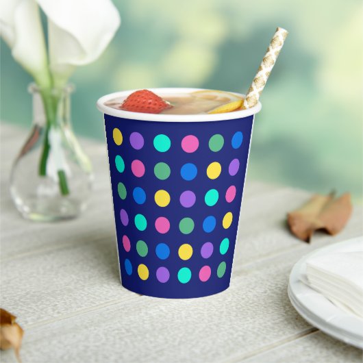 Gobelets En Papier Colorful Geometric Dots Drinkware Design -  (Insitu)