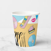 Gobelets En Papier Colorful Retro 1990's Nineties Motif (Verso)