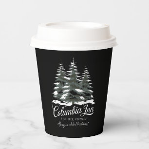 Gobelets En Papier Columbia Inn Pine Tree Vermont Un Noël Blanc
