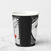 Gobelets En Papier Come Together - Noir, Blanc et Rouge (Gauche)