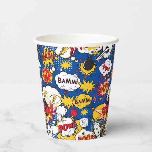 Gobelets En Papier Comic Book Pattern (Verso)