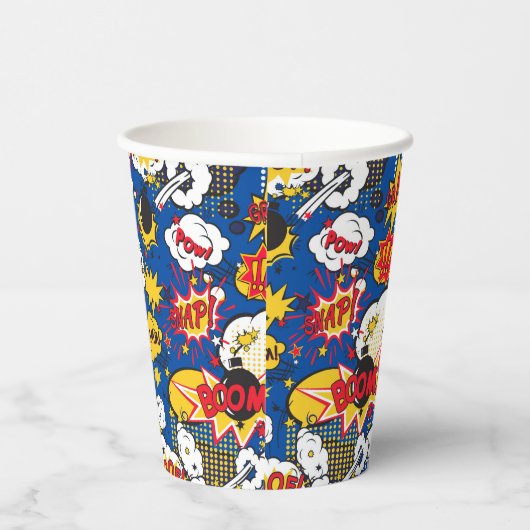 Gobelets En Papier Comic Book Pattern (Droite)