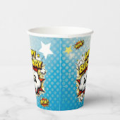 Gobelets En Papier Comic Style Superhero Boy's Name Birthday Party  (Droite)