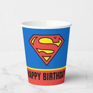 Gobelets En Papier Comics DC   Logo classique Superman - Anniversaire