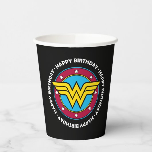 Gobelets En Papier Comics DC | Wonder Woman Circle & Stars Anniversai (Gauche)