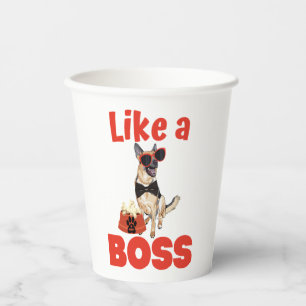 Gobelets En Papier Comme Un Patron Allemand Boss