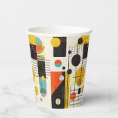 Gobelets En Papier Composition des formes géométriques colorées (Verso)