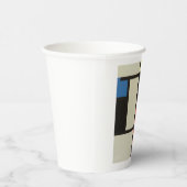 Gobelets En Papier Composition mondrienne Art moderne de la peinture (Droite)