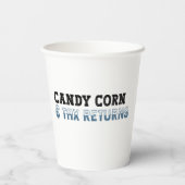 Gobelets En Papier Comptable amusant Halloween - Corn de bonbons (Verso)