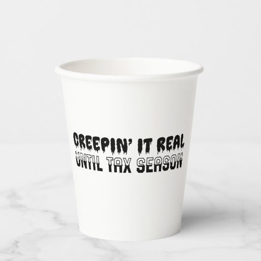 Gobelets En Papier Comptable drôle Halloween - Creepin'It Real (Recto)