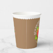 Gobelets En Papier Conception Brown fraise. (Droite)