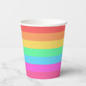 Gobelets En Papier Conception de bandes de couleurs arc-en-ciel paste (Verso)