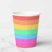 Gobelets En Papier Conception de bandes de couleurs arc-en-ciel paste (Droite)